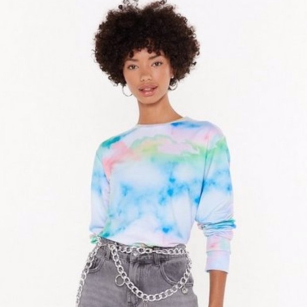Nasty gal tie dye sweatshirt